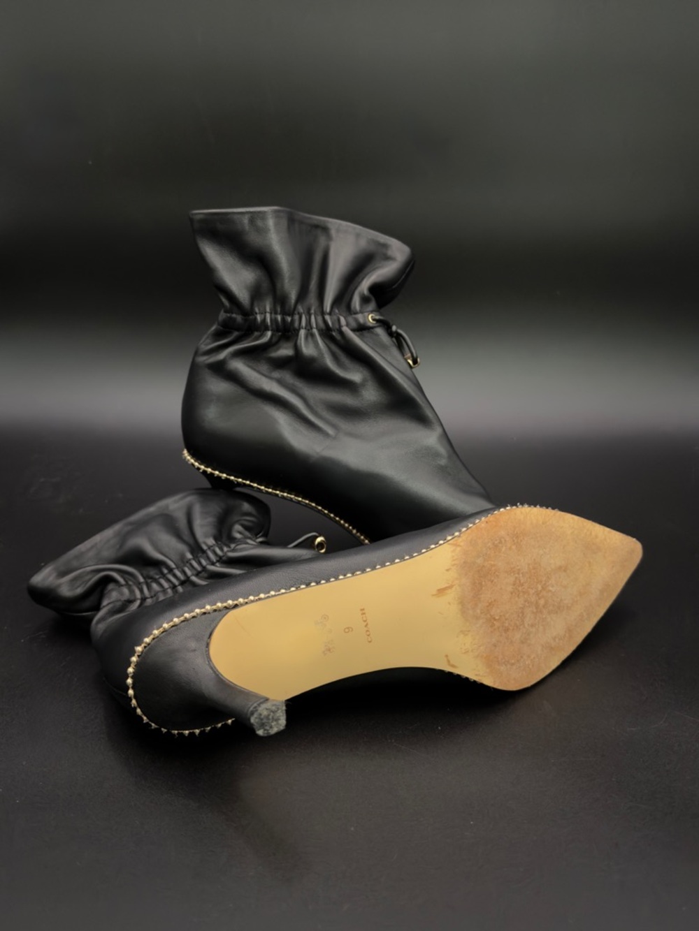 Coach Wynie Leather Booties | Black | Women’s 9 - Picture 5 of 8